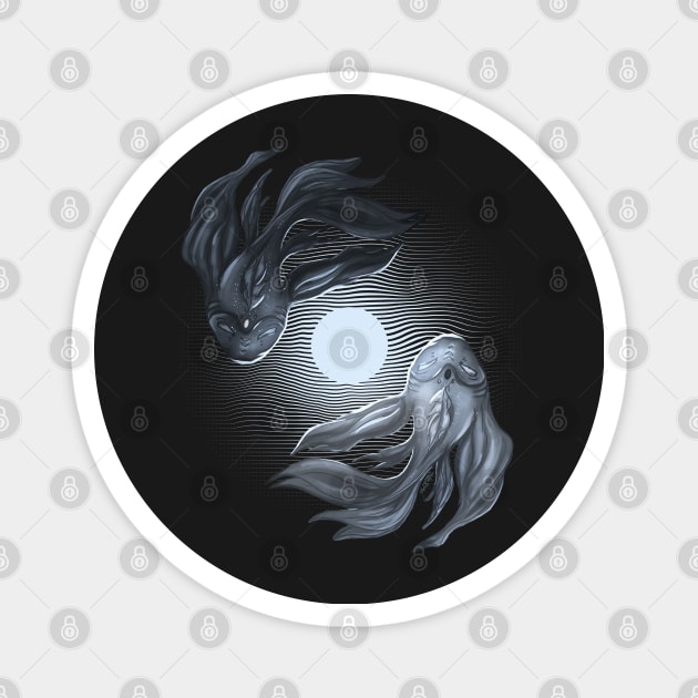 Balance Within Yin and Yang. Magnet by hybridgothica